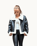 Faux Leather Shearling Jacket