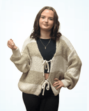 Lines Stripe Tie-Front Cardigan