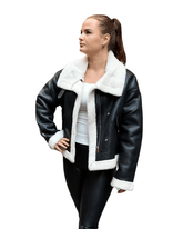 Lammfelljacke aus Kunstleder