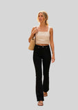 Flared schwarze Jeans Anna