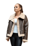Faux Leather Shearling Jacket