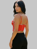 Red Rhinestone Top-Glamour & Style Mara
