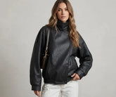Jacket Louise - Black elegance with modern structure - Mara