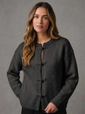 Cardigan Katharina – Textured Knit, Unique Toggle Design & Modern Cozy Elegance - Mara