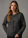 Cardigan Katharina – Textured Knit, Unique Toggle Design & Modern Cozy Elegance - Mara
