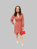 Kleid Steffi Langarm -Blumen Muster Mara