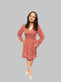 Kleid Steffi Langarm -Blumen Muster Mara