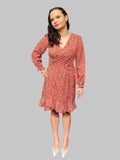 Kleid Steffi Langarm -Blumen Muster Mara