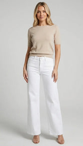 Betty dad fit white jeans