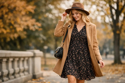Musselinkleid im Herbst stylen leicht gemacht