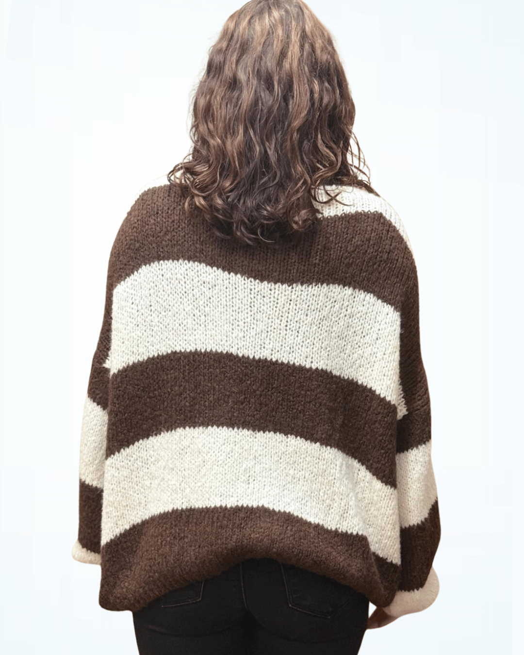 Lines Stripe Tie-Front Cardigan