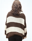 Lines Stripe Tie-Front Cardigan