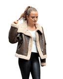 Faux Leather Shearling Jacket