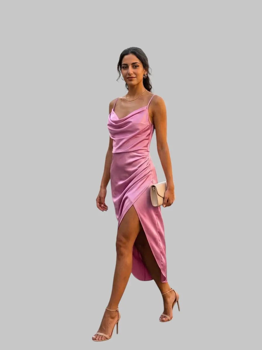 Midi Dress LANA – Elegantes Kleid mit Schlitz | Mara Mara