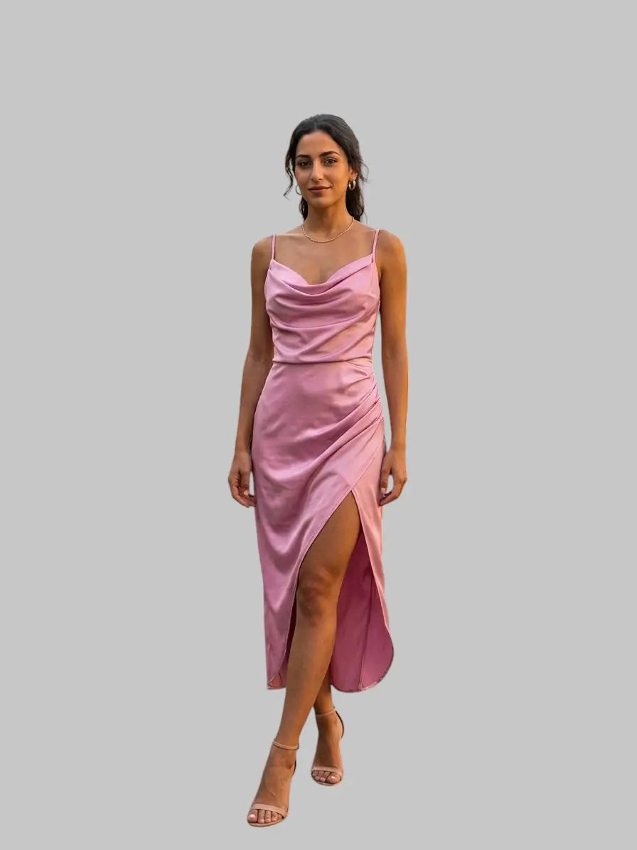 Midi Dress LANA – Elegantes Kleid mit Schlitz | Mara Mara
