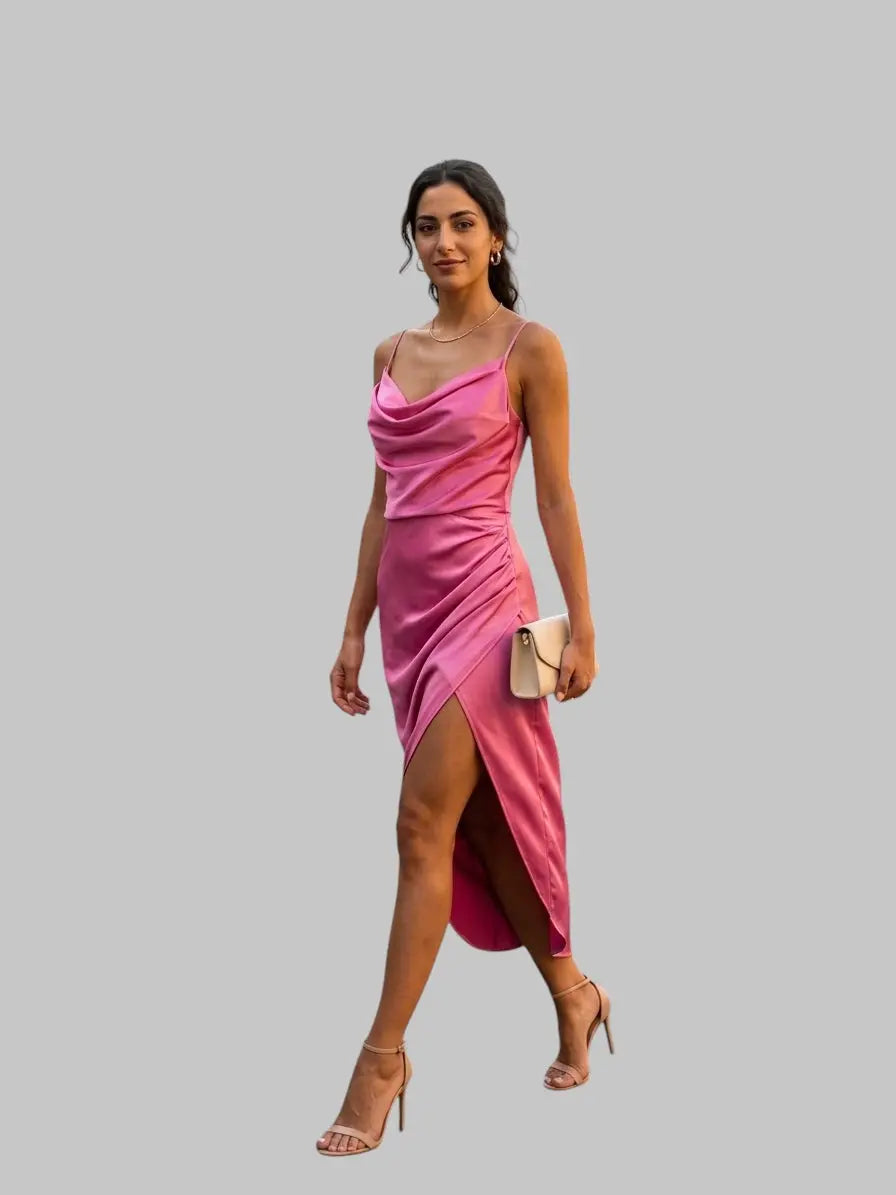 Midi Dress LANA – Elegantes Kleid mit Schlitz | Mara Mara