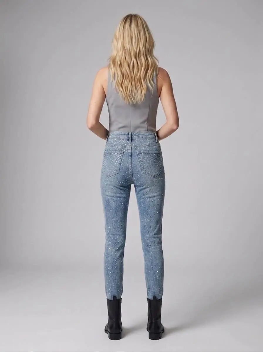 Glitter Skinny Fit Jeans Mandy - Sparkling denim for modern, feminine looks - Mara