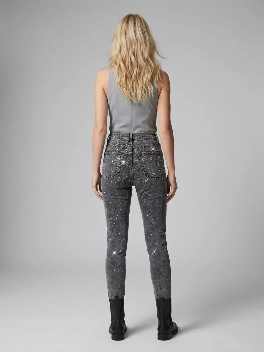 Glitter Skinny Fit Jeans Mandy - Sparkling denim for modern, feminine looks - Mara