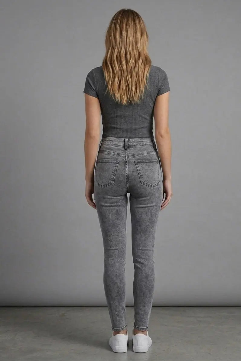 Grey skinny jeans "Leni" - modern everyday fit with perfect silhouette - Mara