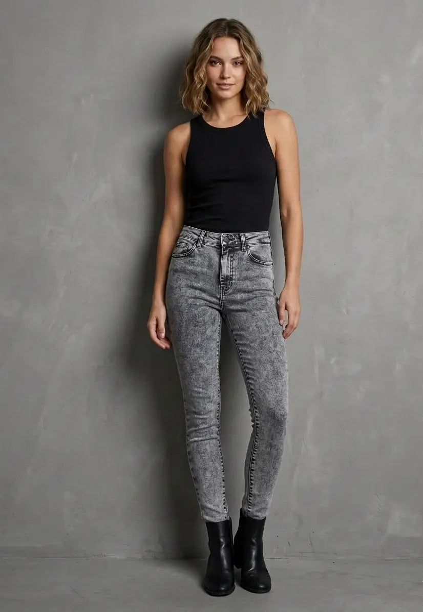 Grey Skinny Jeans Valentina - High Waist & Push-Up for your perfect silhouette - Mara