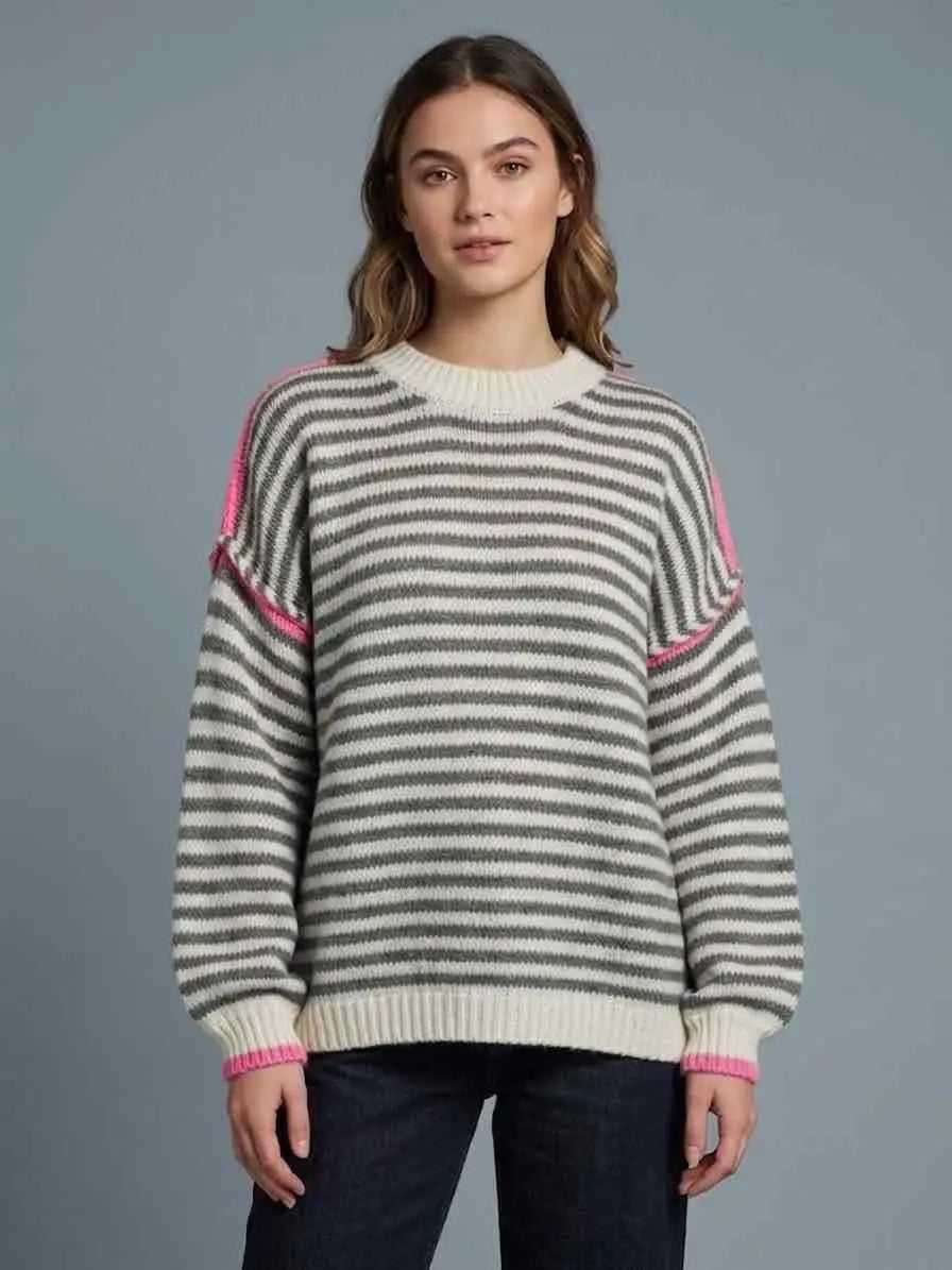 triped Knit Sweater Jana – Soft Texture, Modern Fit & Everyday Cozy Style - Mara