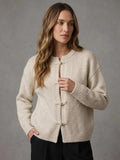 Cardigan Katharina – Textured Knit, Unique Toggle Design & Modern Cozy Elegance - Mara