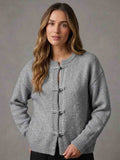 Cardigan Katharina – Textured Knit, Unique Toggle Design & Modern Cozy Elegance - Mara