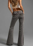 Low Waist Flared Jeans Liya – Vintage Wash, Sleek Fit & Modern Retro Style - Mara