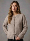 Cardigan Katharina – Textured Knit, Unique Toggle Design & Modern Cozy Elegance - Mara