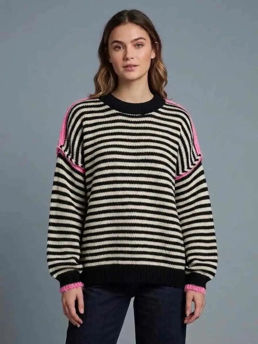triped Knit Sweater Jana – Soft Texture, Modern Fit & Everyday Cozy Style - Mara