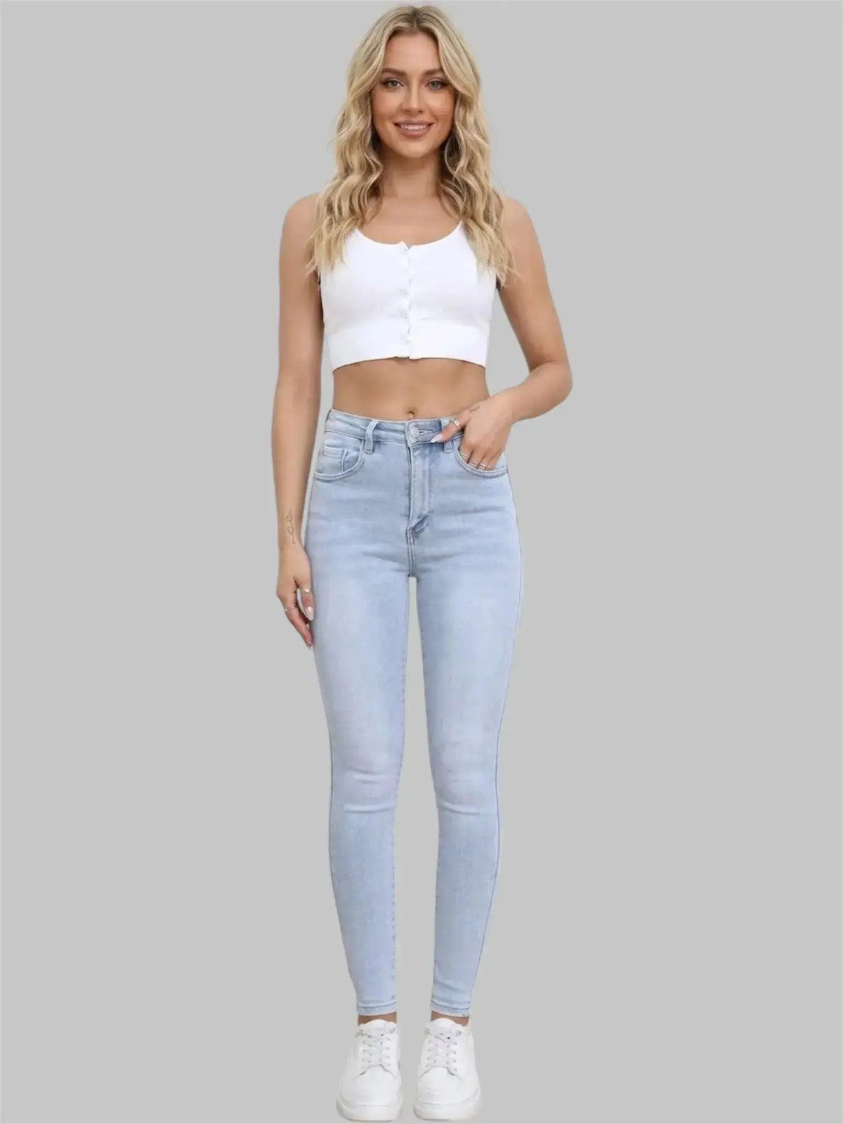 Light Skinny Jeans Lotta |Extra High Waist for a feminine Mara