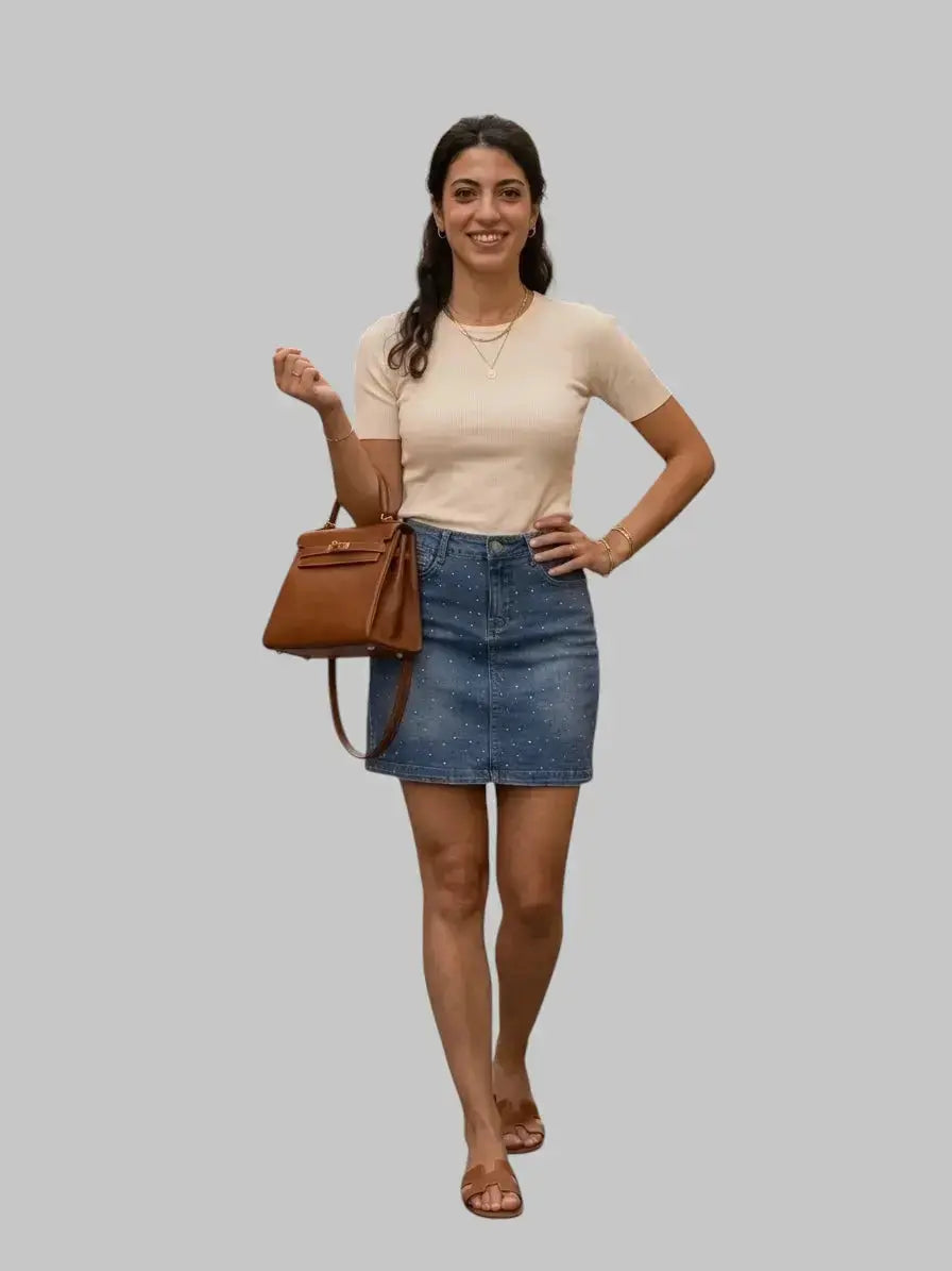Anni Glitter Skirt Short - Mini skirt Mara