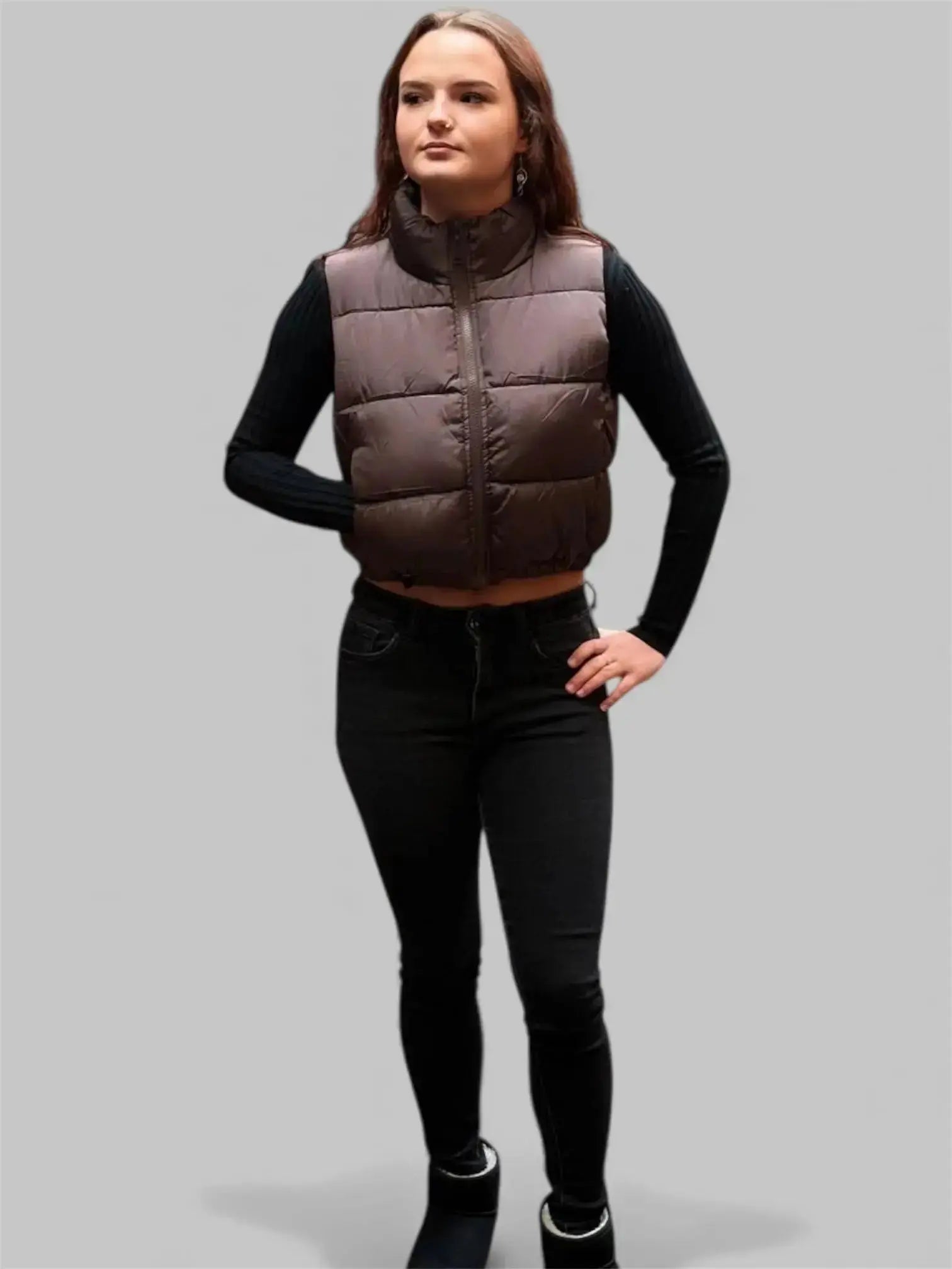Dark Brown Vest Nina — Chic Everyday Layering Piece Mara