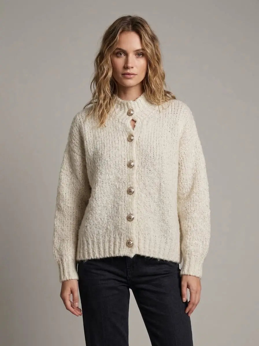 Freya Knit Cardigan – Cozy Textured Women’s Sweater - Mara
