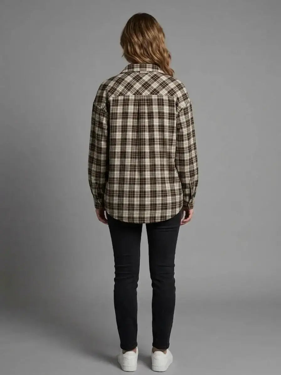 Blouse Ronja – Modern Check Pattern Blouse for Everyday Style | Mara