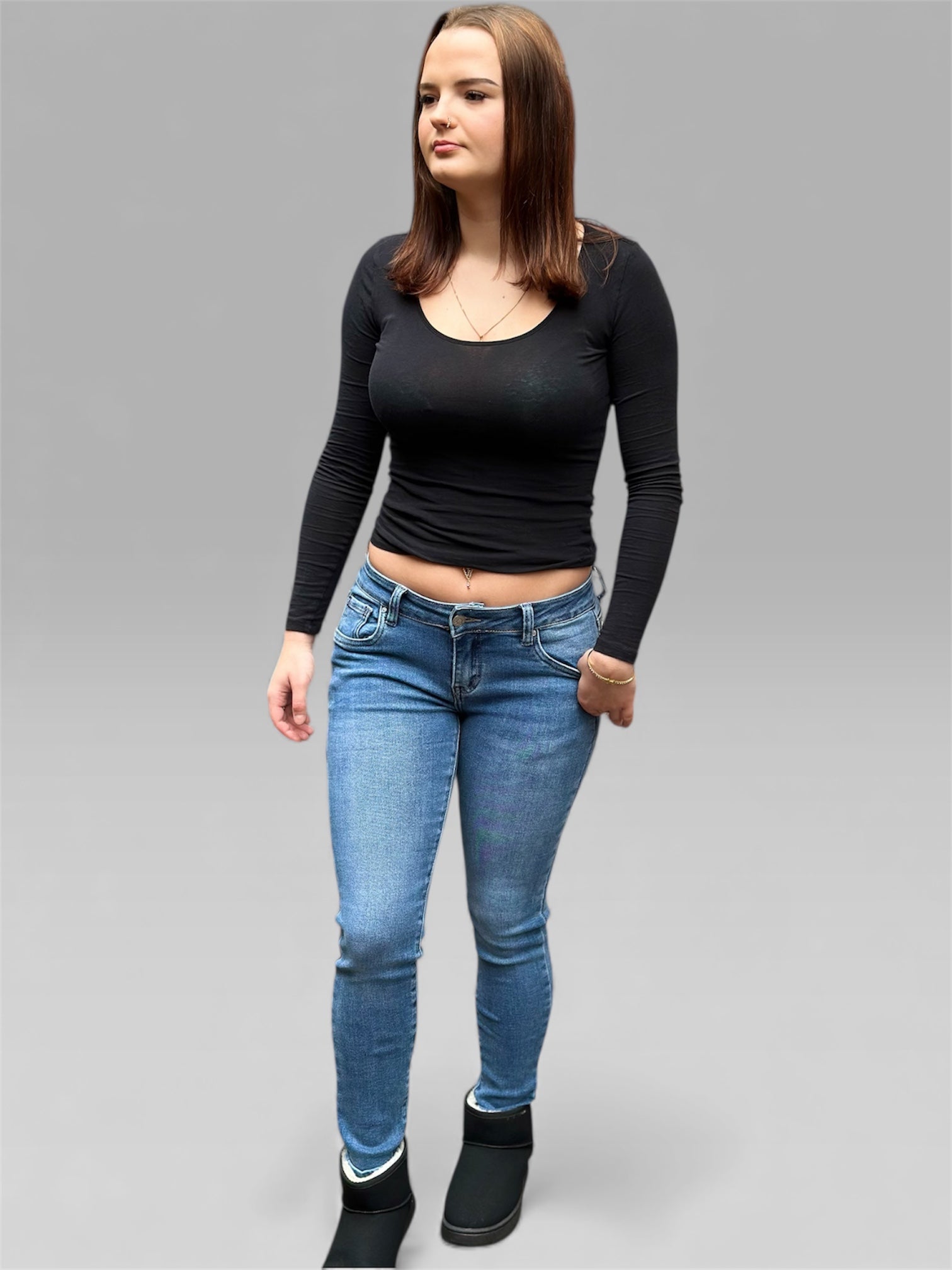 Noumi – Skinny Low Waist Jeans