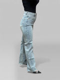Glitzer Wide Legs Jeans „Kinga“ – Glamour trifft Coolness