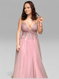 Elegantes rosa Maxikleid