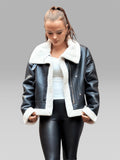 Lammfelljacke aus Kunstleder