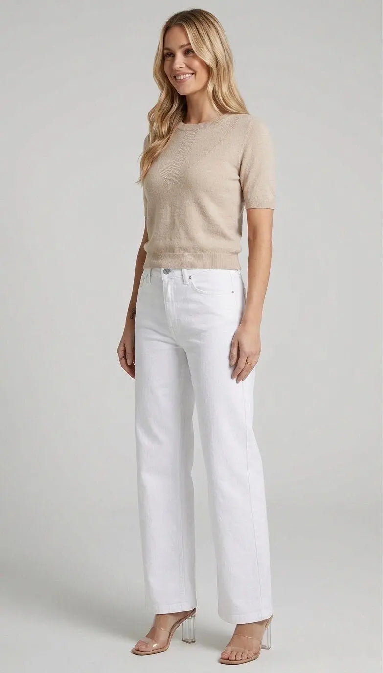 Betty dad fit white jeans 