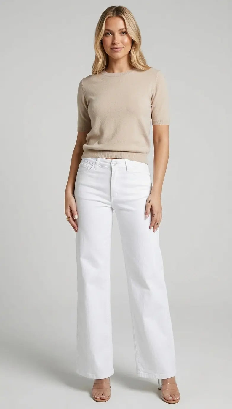 Betty dad fit white jeans 